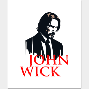 John Wick Retro Face Posters and Art